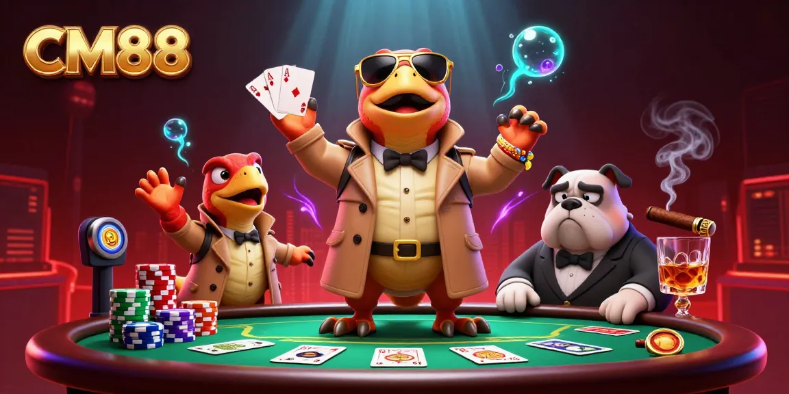 CM88 showcases raptors sneaking into a casino lounge filled with poker elements and vibrant details.