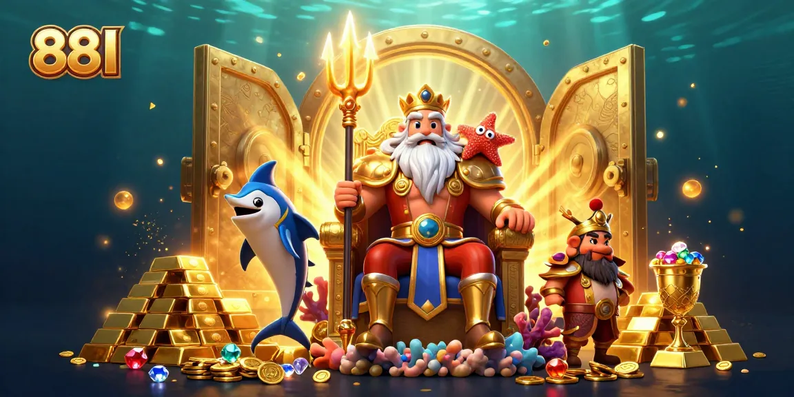 88I brand illuminated by a treasure vault, showcasing a vibrant underwater casino theme.