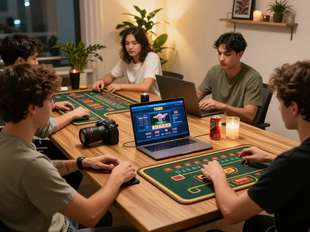 Players enjoy exciting games on TR88 platform in a cozy home setting.