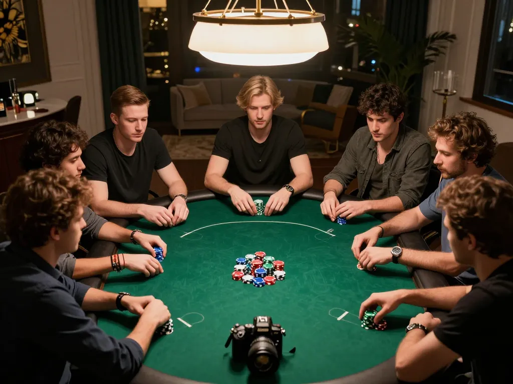 Enjoy an engaging poker game night with friends featuring ok365, filled with excitement and strategy.