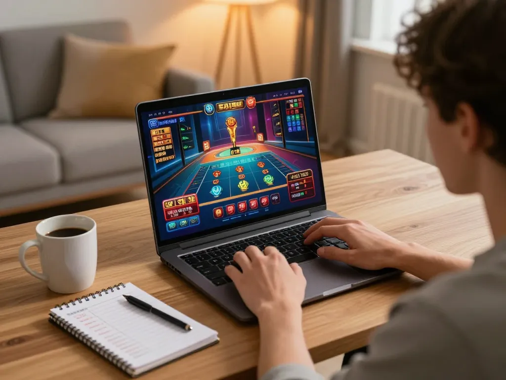 Player engaging in live casino games on 123Win platform with vibrant screen display.