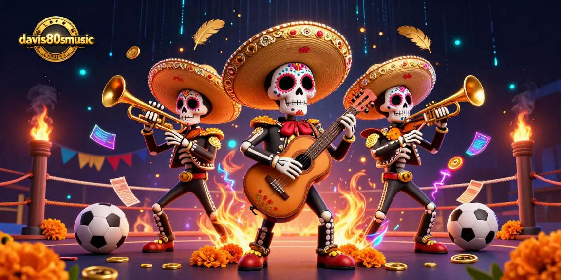 Place bets at davis80smusic with a vibrant scene featuring a mariachi band and sports betting elements.