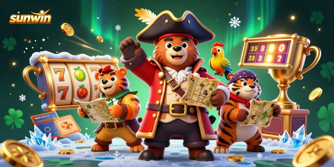 Experience the excitement of sunwin casino slots with vibrant characters and dynamic gaming elements.