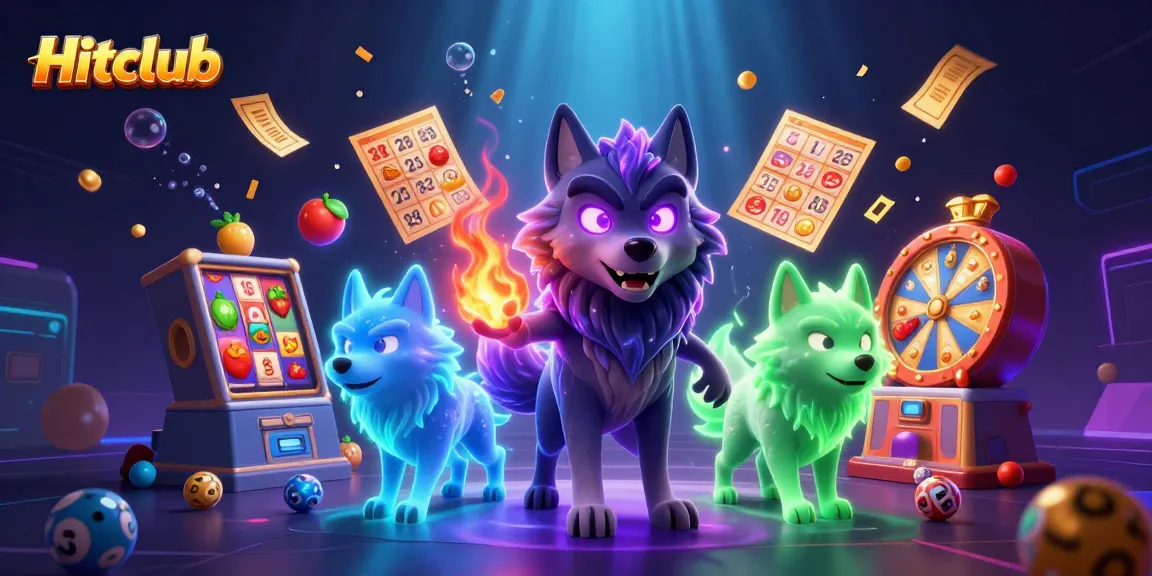 Hitclub offers an engaging gaming experience featuring vibrant slot reels, energetic characters, and jackpot excitement.