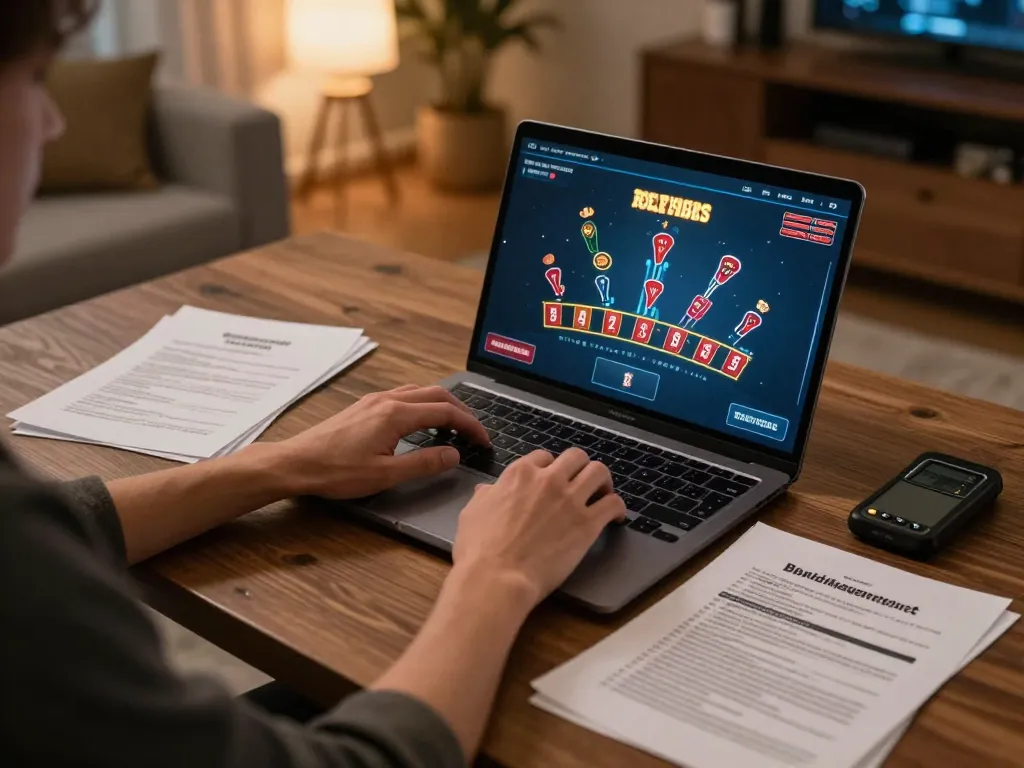 A player studying blackjack strategy at home, ensuring safe gaming with nhà cái uy tín.