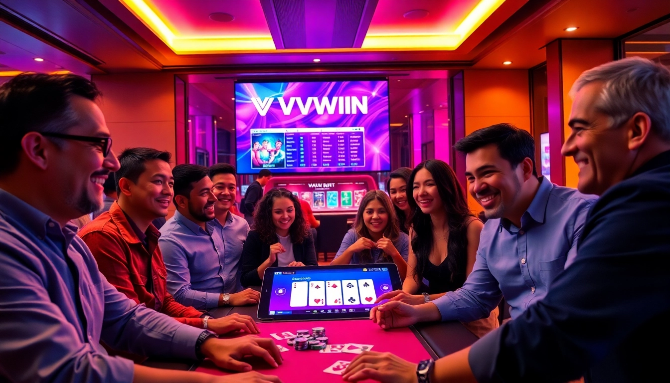 Players engaged in exciting online betting at vvvwin88.live, featuring poker and Baccarat games.