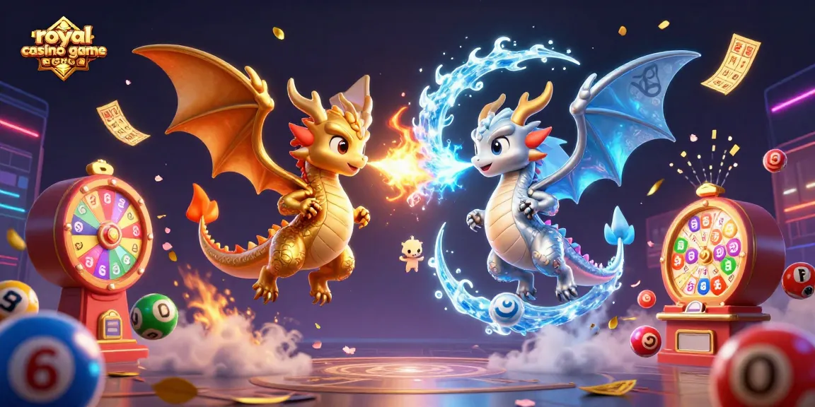 Experience thrilling gameplay with royal casino game as dynamic dragons soar through colorful casino elements.