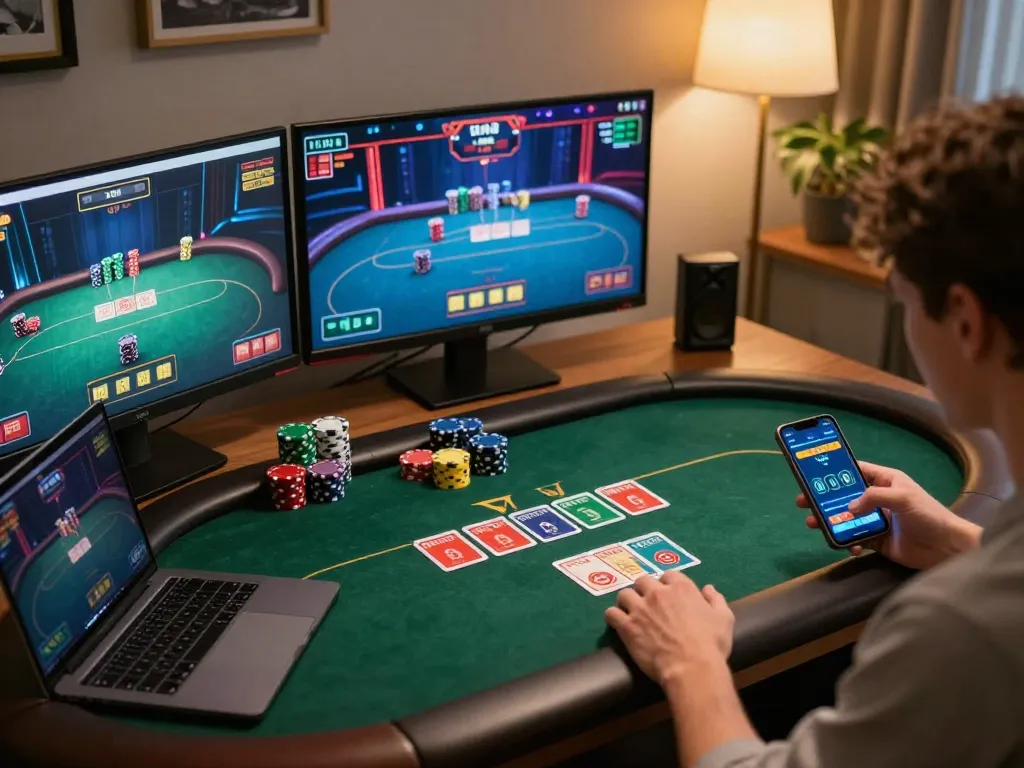 Online poker action on xx88 app with vibrant gameplay and strategic environment.