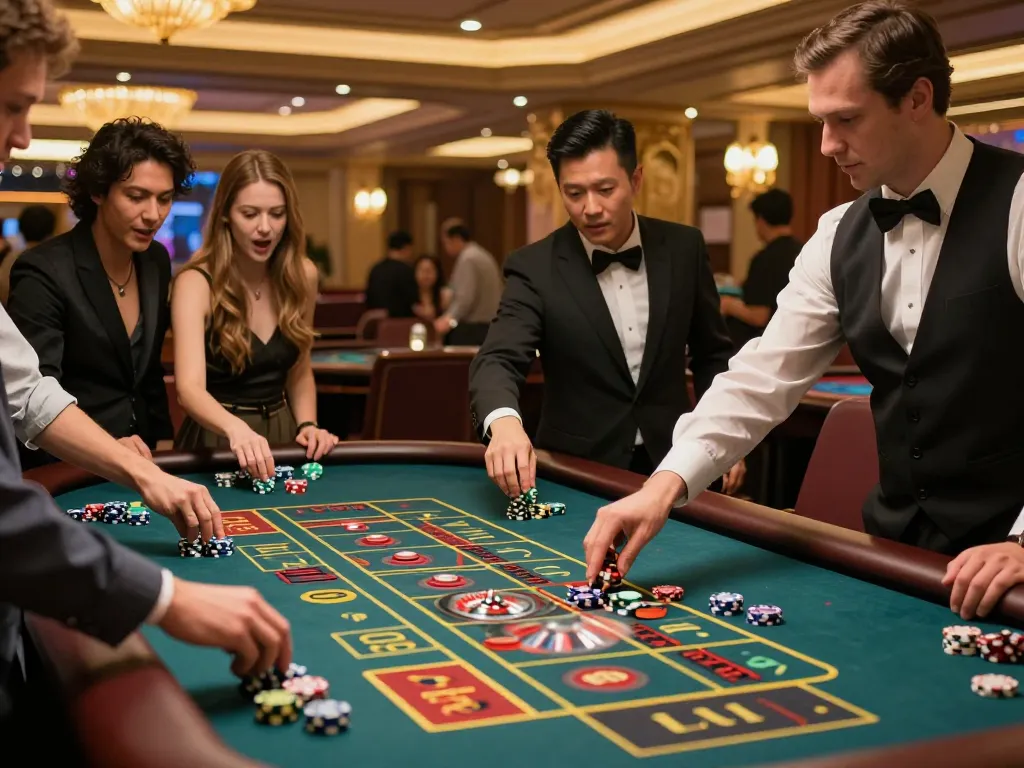 Players engaging in exciting roulette gameplay at urr88, capturing their thrill and strategic betting.