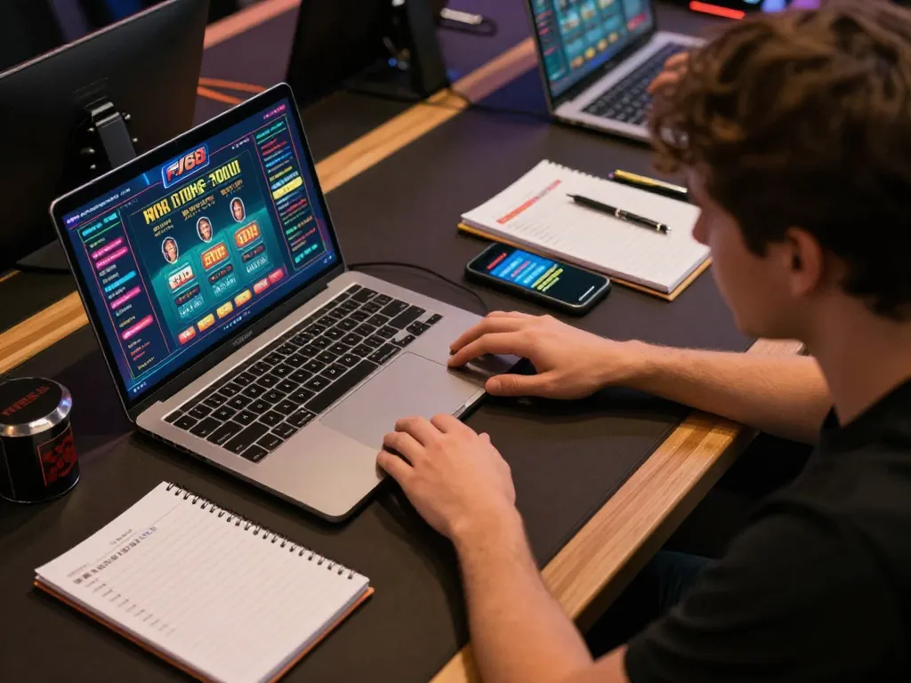 Engaged player strategizing bets on F168 online casino during a live game.