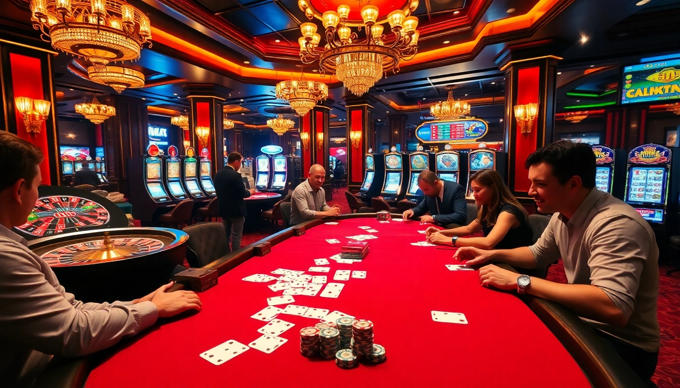 Exciting gambling action at 68VIP casino with poker chips and cards on a luxurious table.