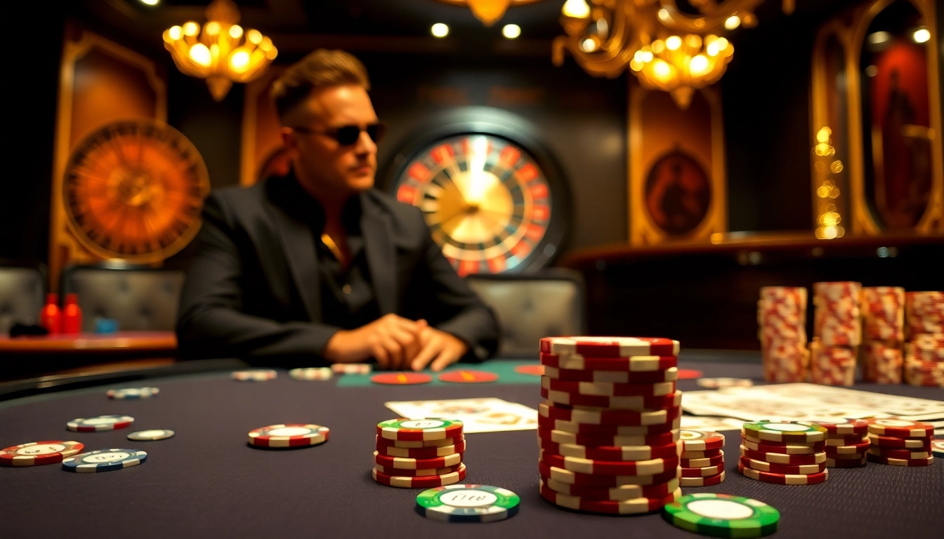 Experience thrilling poker action at F168 casino with vibrant chips and cards.