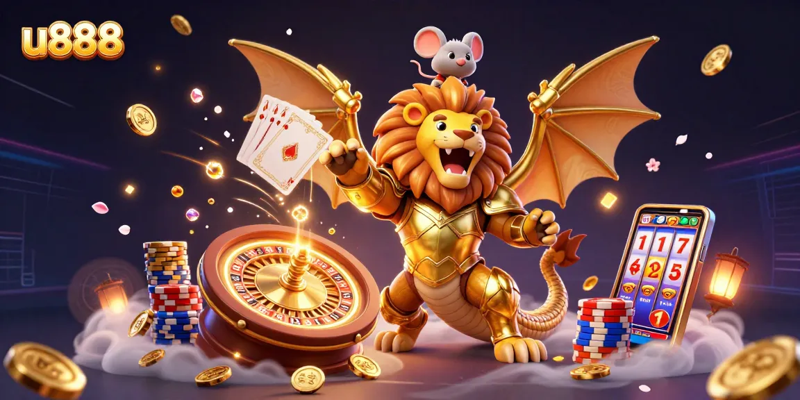 Experience the thrill of u888 with a triumphant chimera and dynamic casino elements.