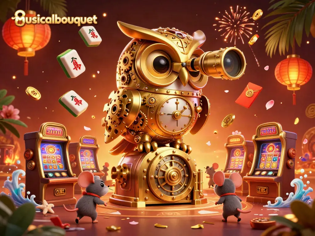 Engage with musicalbouquet-themed casino excitement in this vibrant and detailed illustration.