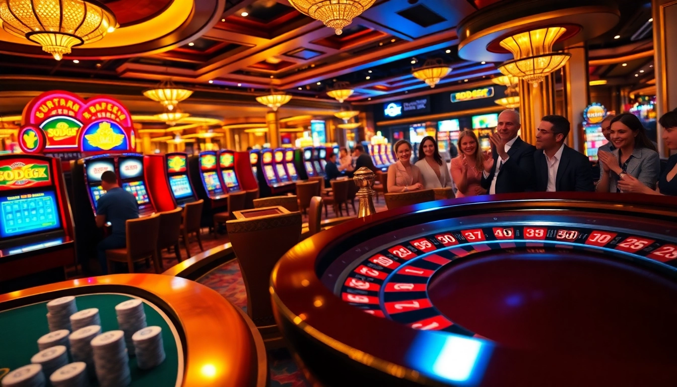 SODO66 players engaging at vibrant casino tables filled with action and excitement.