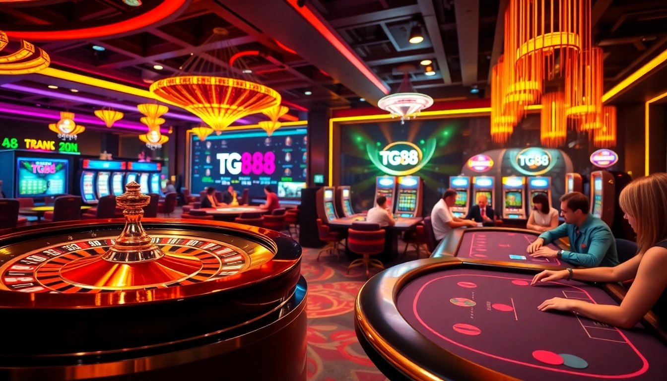 Experience the thrill of winning with tg88's exciting online casino games and vibrant atmosphere.
