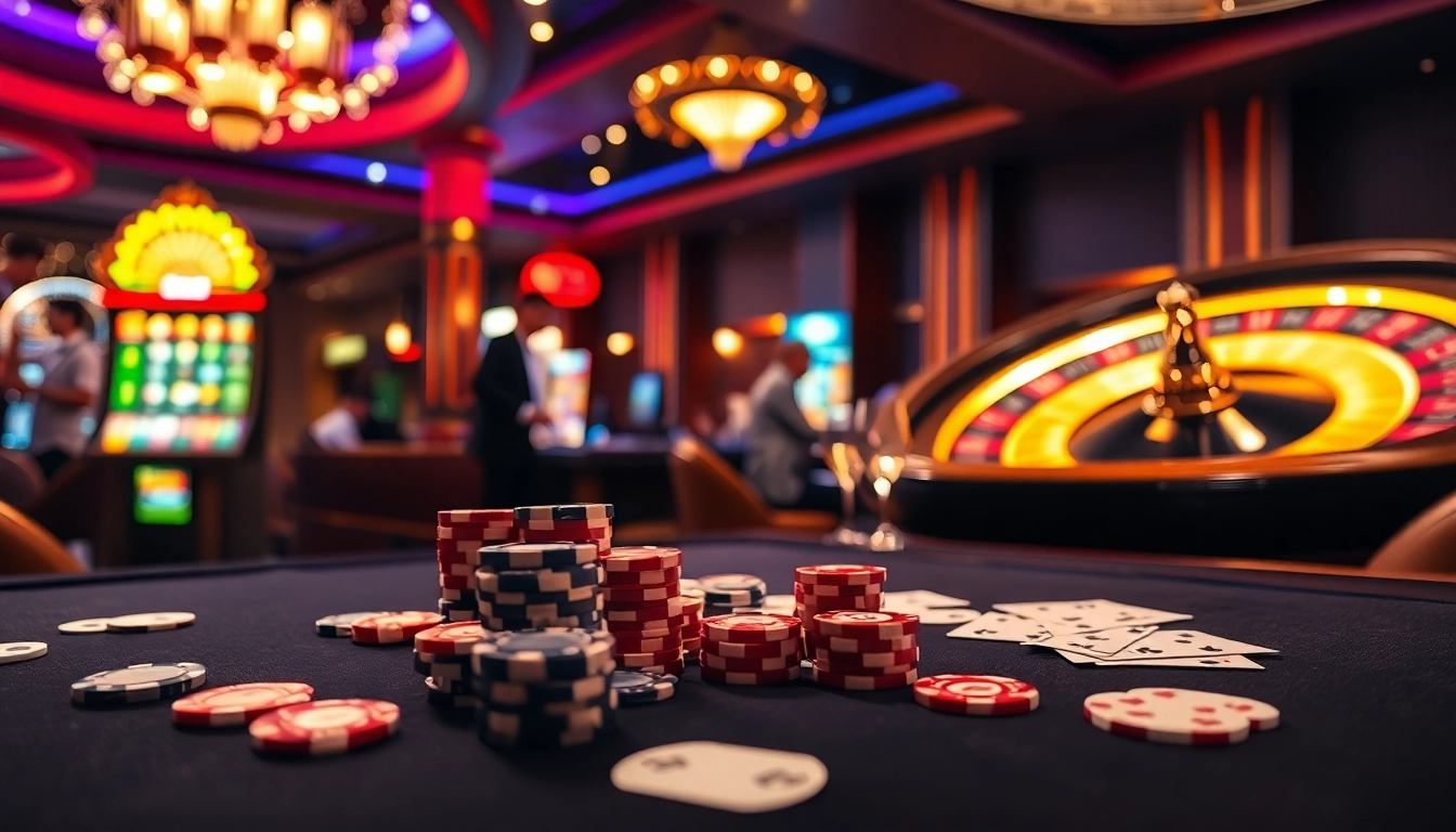 Experience thrilling gameplay with Sunwin, featuring immersive casino tables and vibrant slot machines.