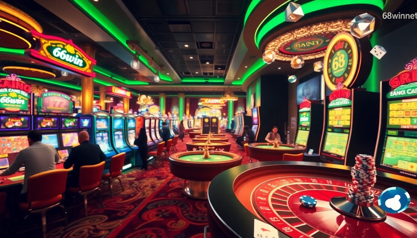 Experience the thrill of gambling at 68win net, featuring lively players and vibrant casino games.