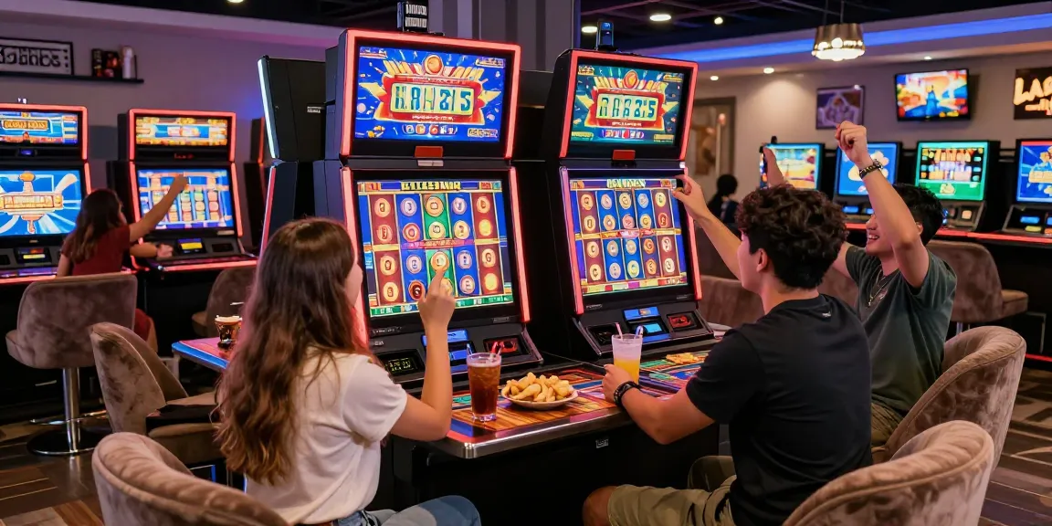Exciting moment at a modern online casino celebrating a big win at 123b slots with colorful graphics.