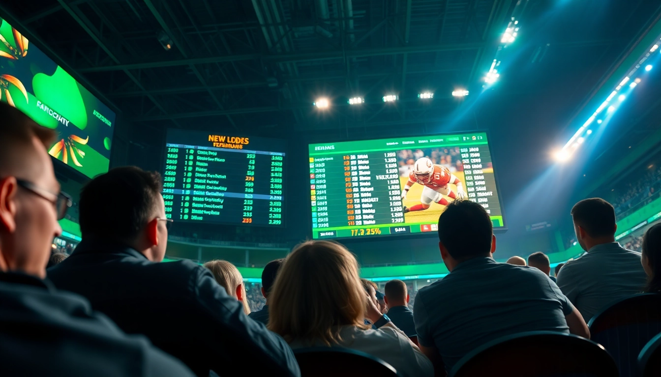 Exciting sports betting scene featuring digital odds display for keonhacai.