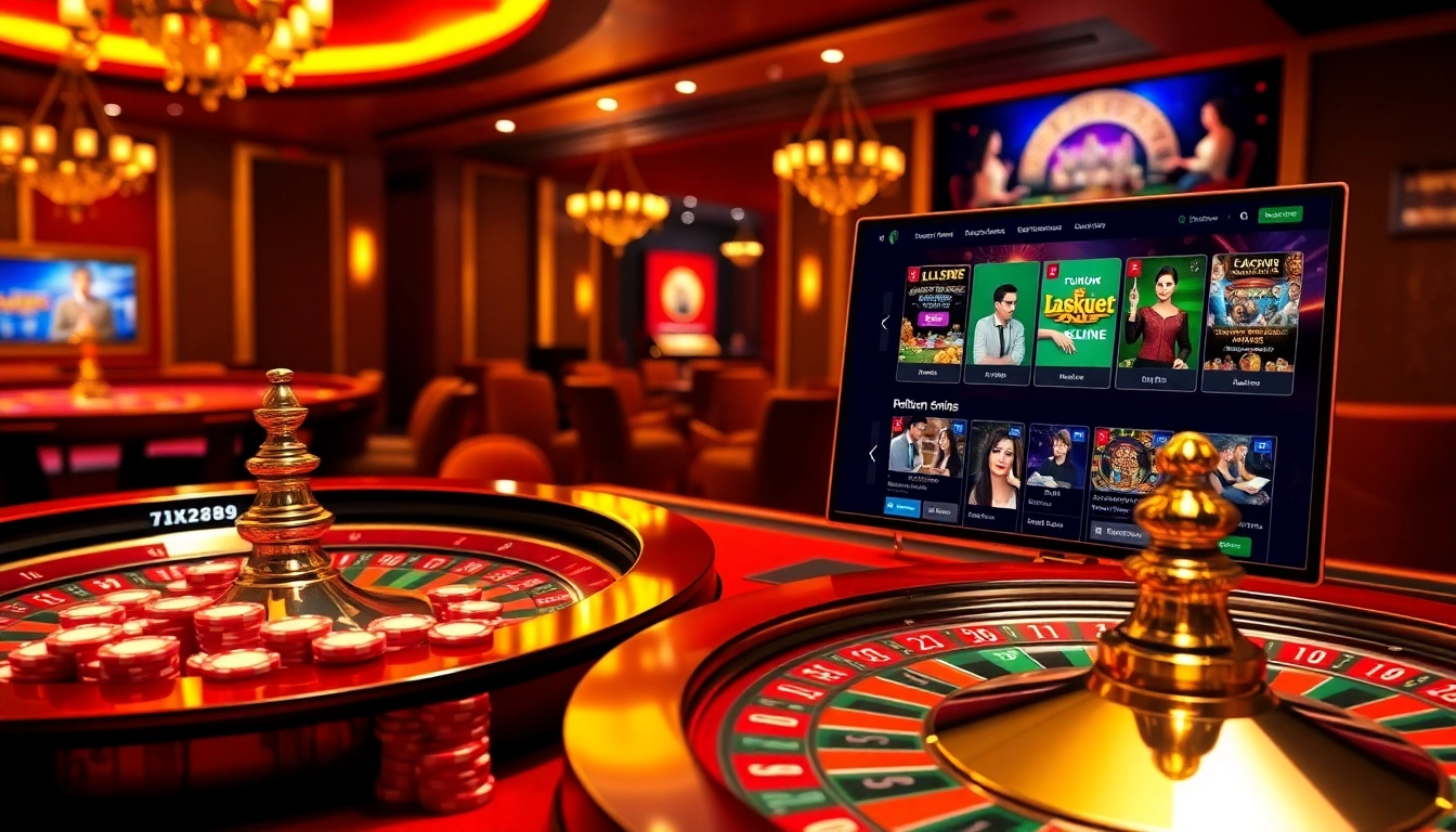 Players enjoying thrilling games at https://lixi88.run/ casino featuring poker chips and roulette.
