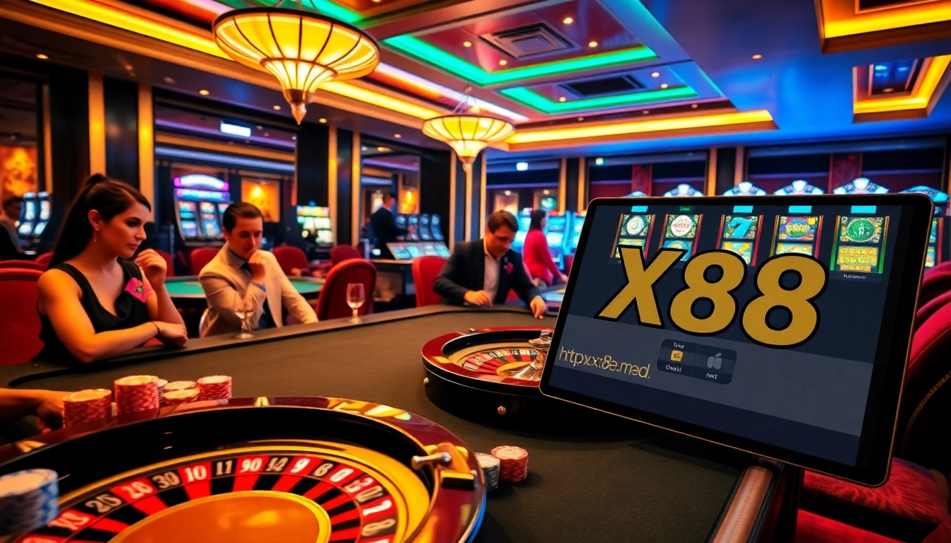 Experience thrilling games at https://xx88.moe/ with vibrant poker tables and exciting slot machines.