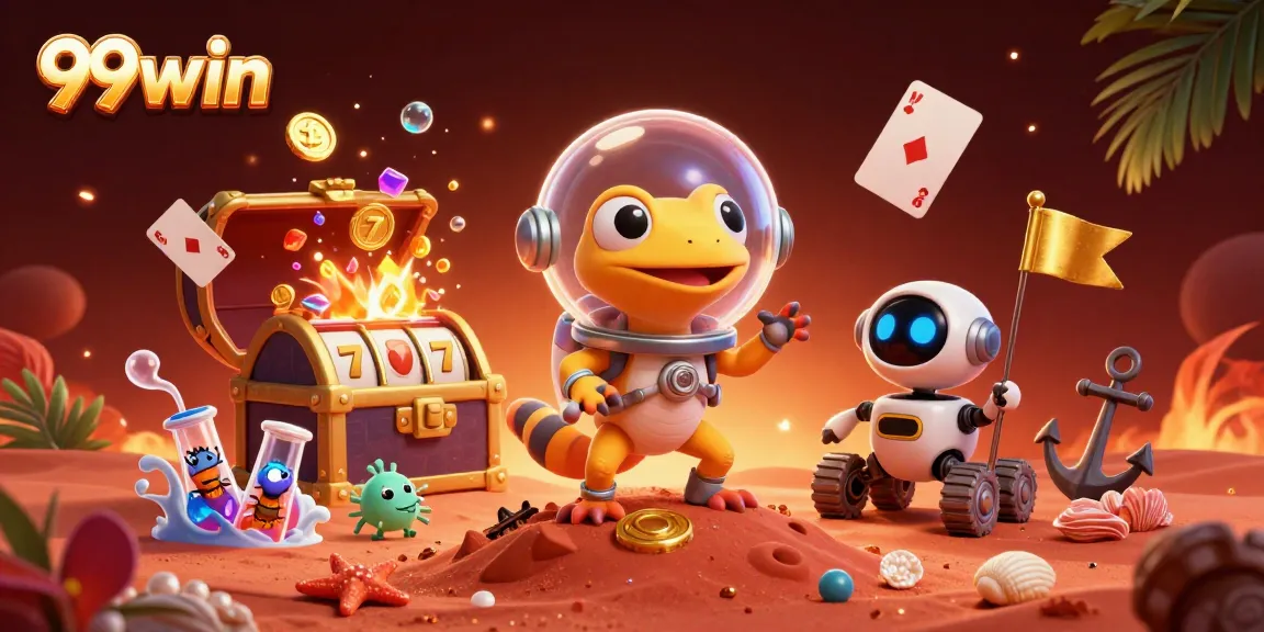 Experience the excitement of 99win with a vibrant casino adventure in a unique Martian setting.