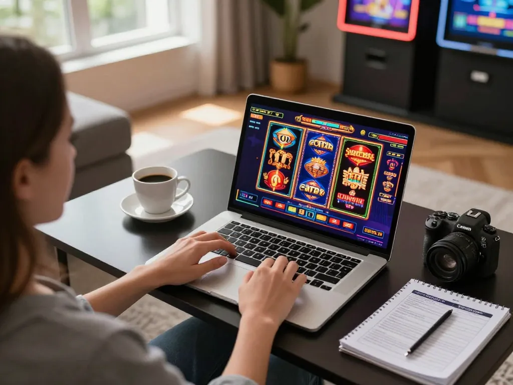 Engaging in mm88 online casino gaming with vibrant gameplay on screen and warm atmosphere
