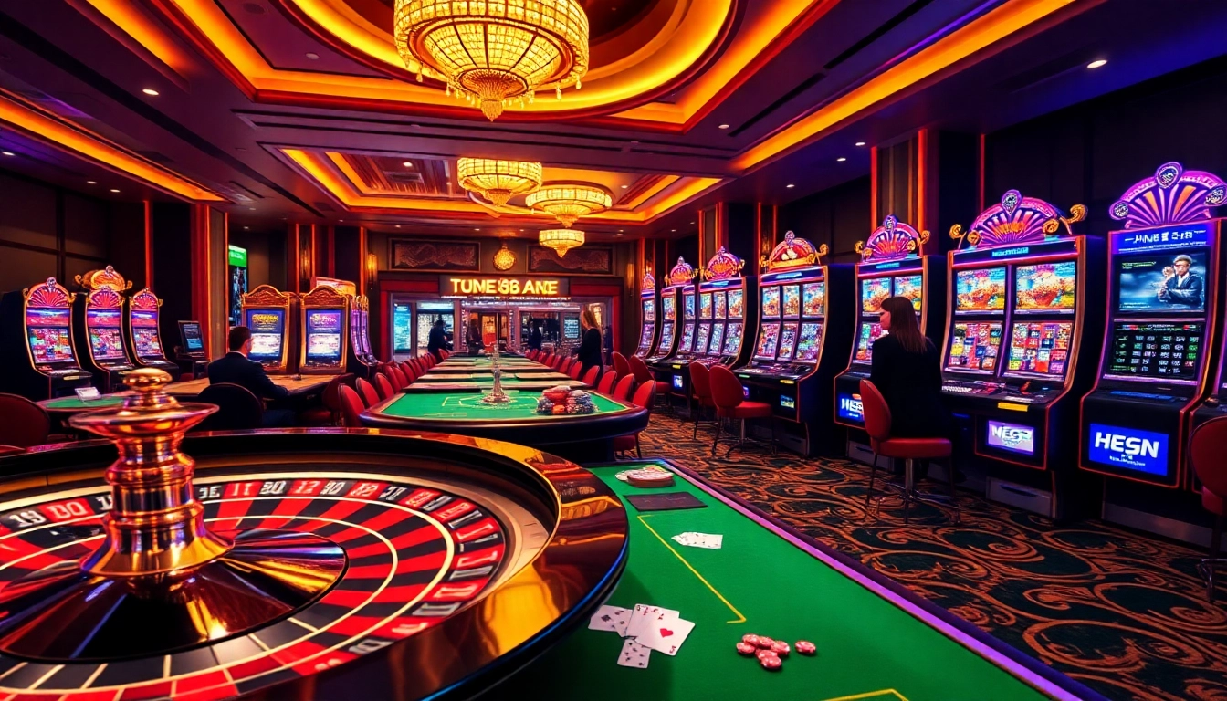 Experience thrilling bets at dom88.us.com with vibrant casino tables and exciting slot machines.