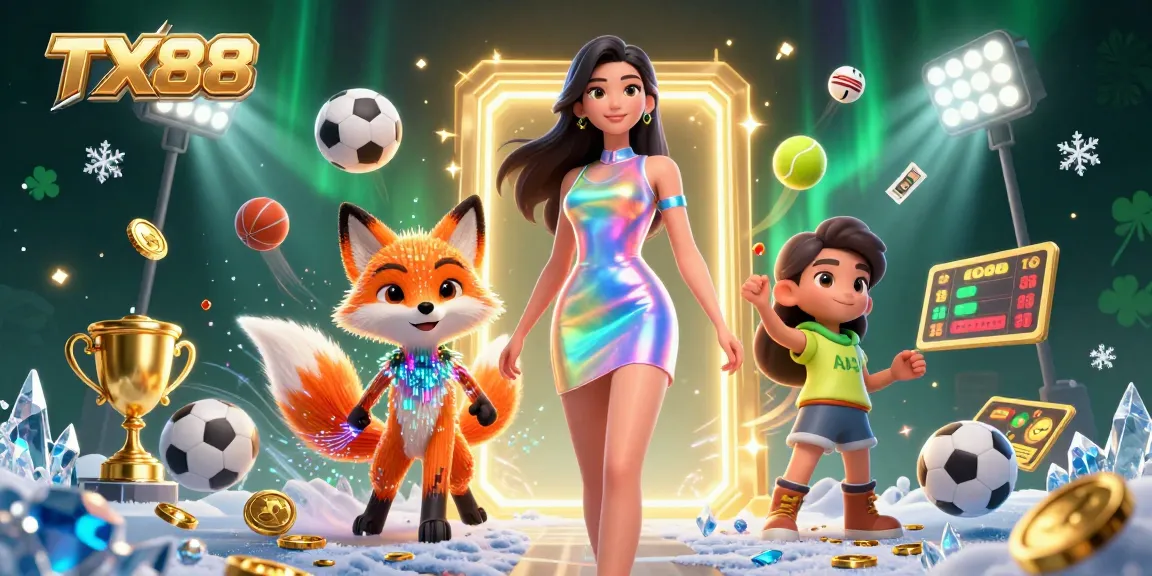 Engage with TX88's vibrant casino experience featuring colorful themes and dynamic sports elements.