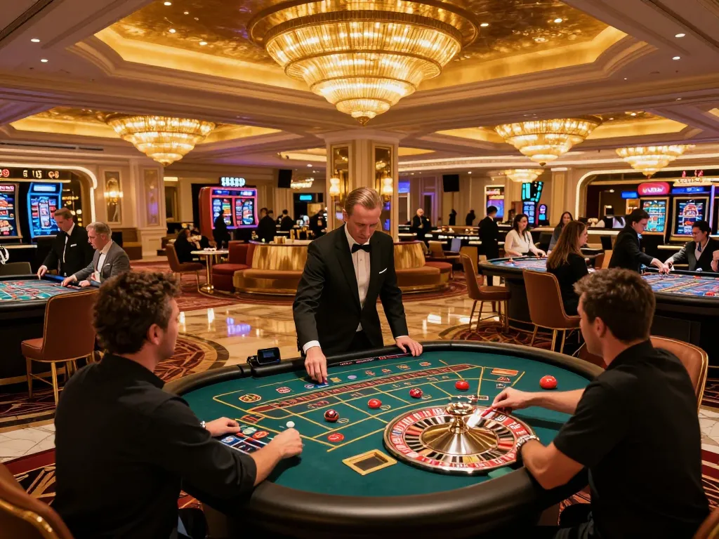 Tic88 players enjoying a thrilling roulette game at a luxurious casino.