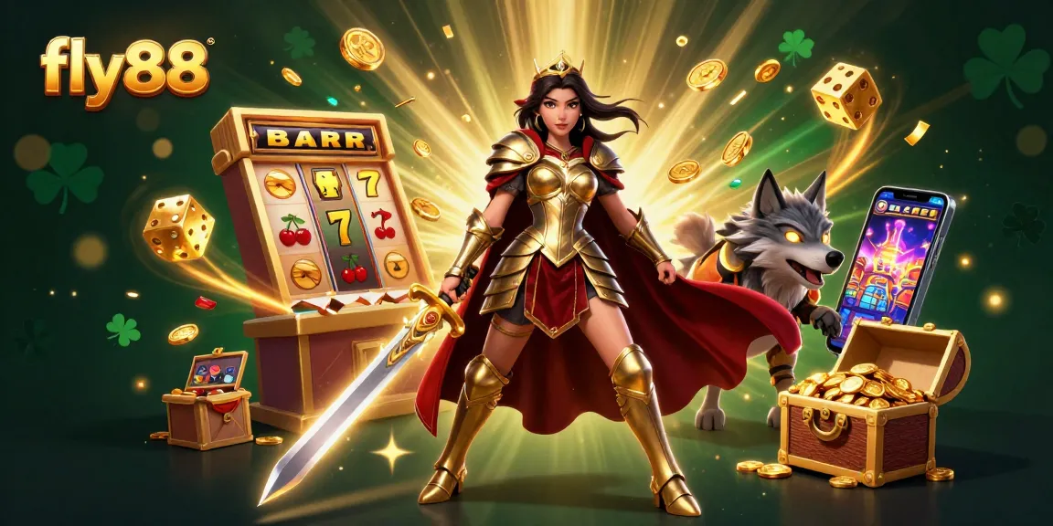 Engage with fly88's vibrant scene featuring thrilling slot jackpots and enchanting characters.