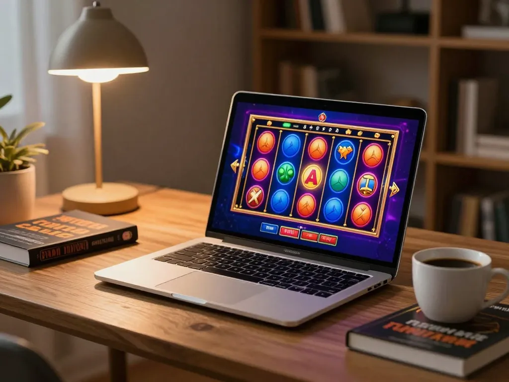 Engaging with fly8800 online slots while enjoying a cozy home gaming environment.