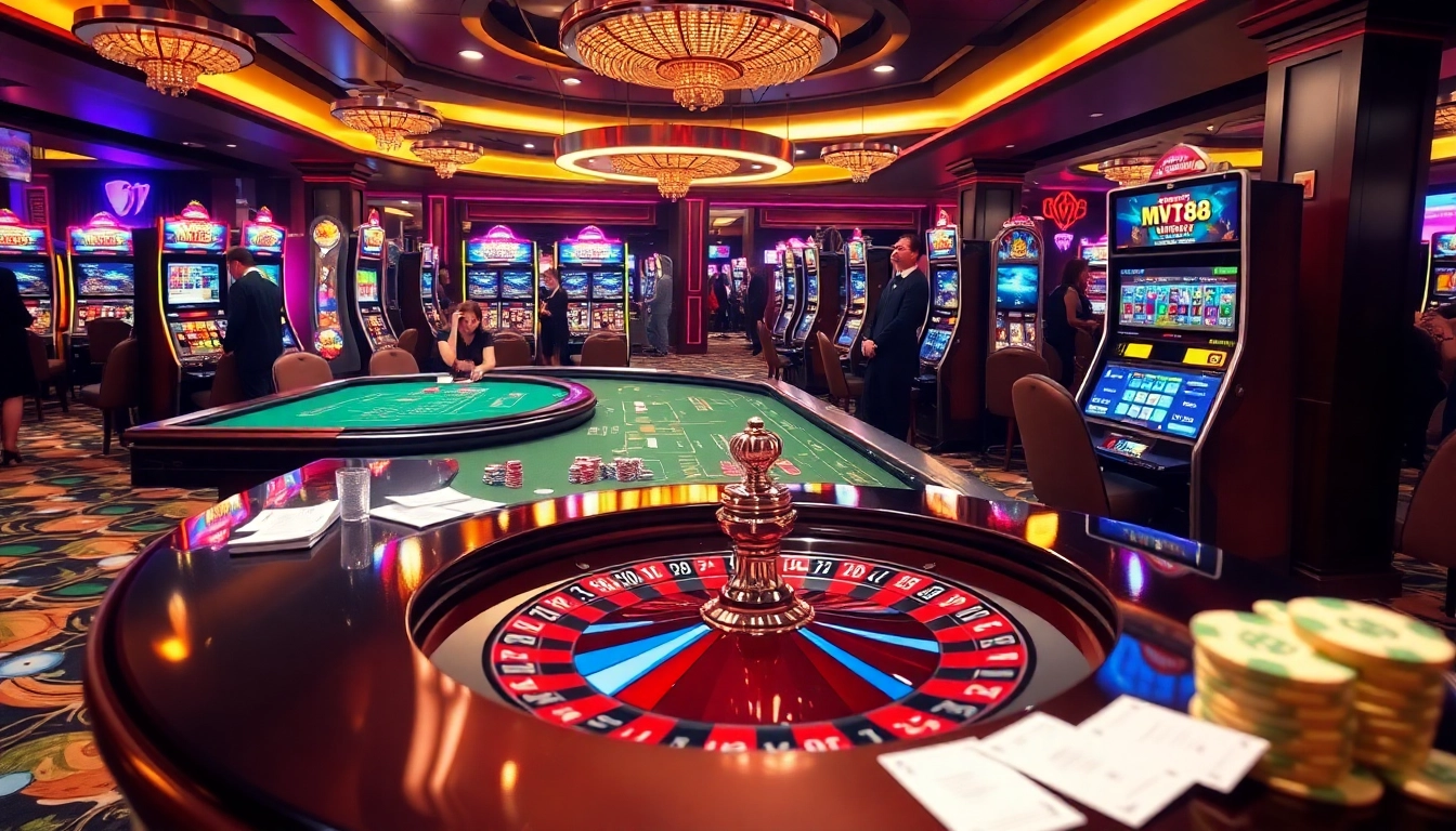 Experience excitement at MV88 with vibrant casino tables and dynamic gaming atmospheres.