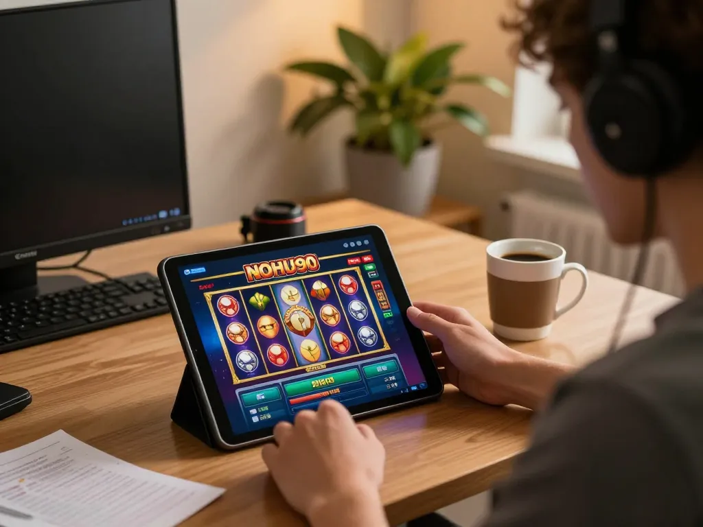 Engage with NOHU90's exciting gameplay in a cozy online gaming setup.