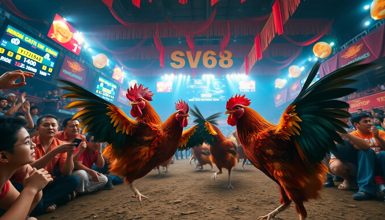 Experience live cockfighting at SV368win.live with thrilling matches and vibrant atmosphere.