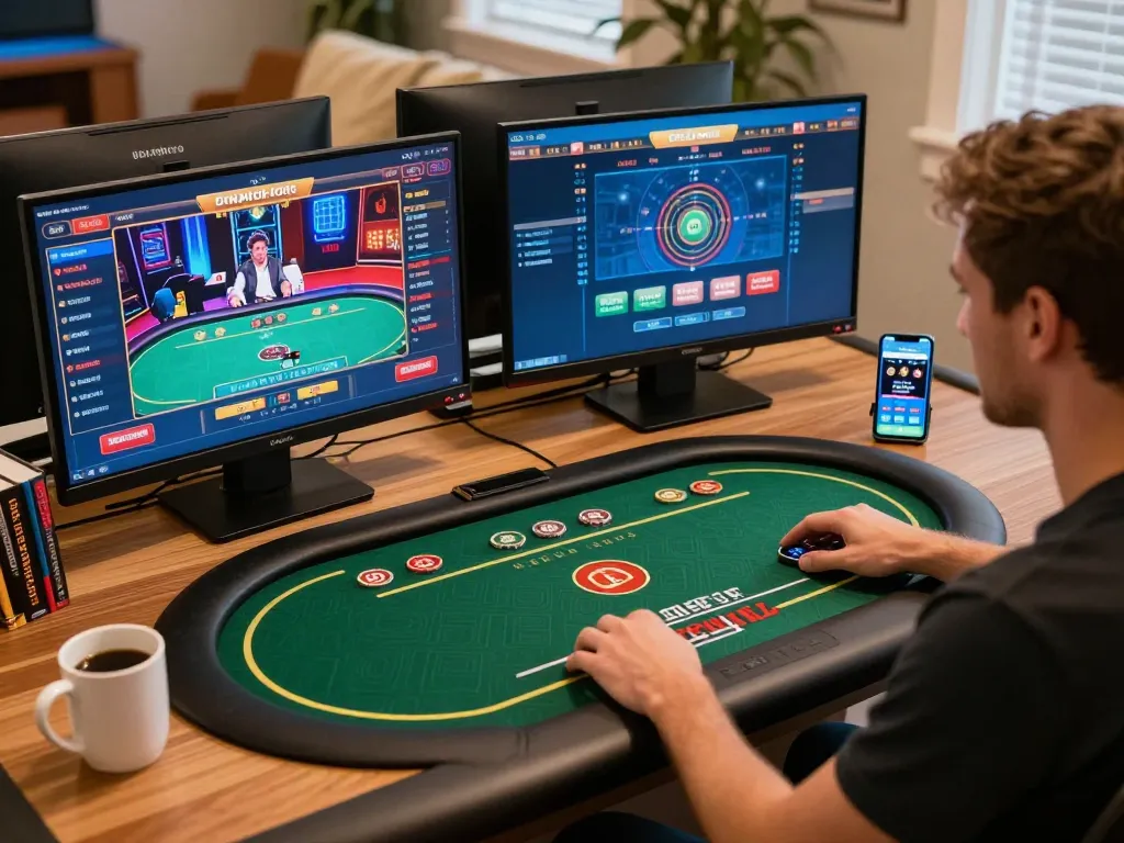 The player enjoys interactive online gaming at home with engaging options from https://www.bearcreekwatershed.org/macroinvertebrates in a cozy environment.