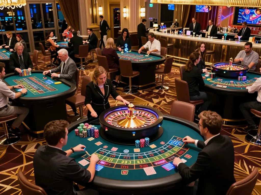 Experience the excitement of gameplay at fah999 with vibrant roulette tables and lively casino atmosphere.