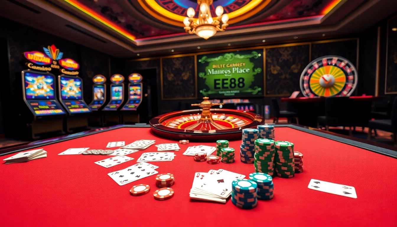 Experience the thrill of EE88 casino gaming with exciting table games and vibrant slot machines.