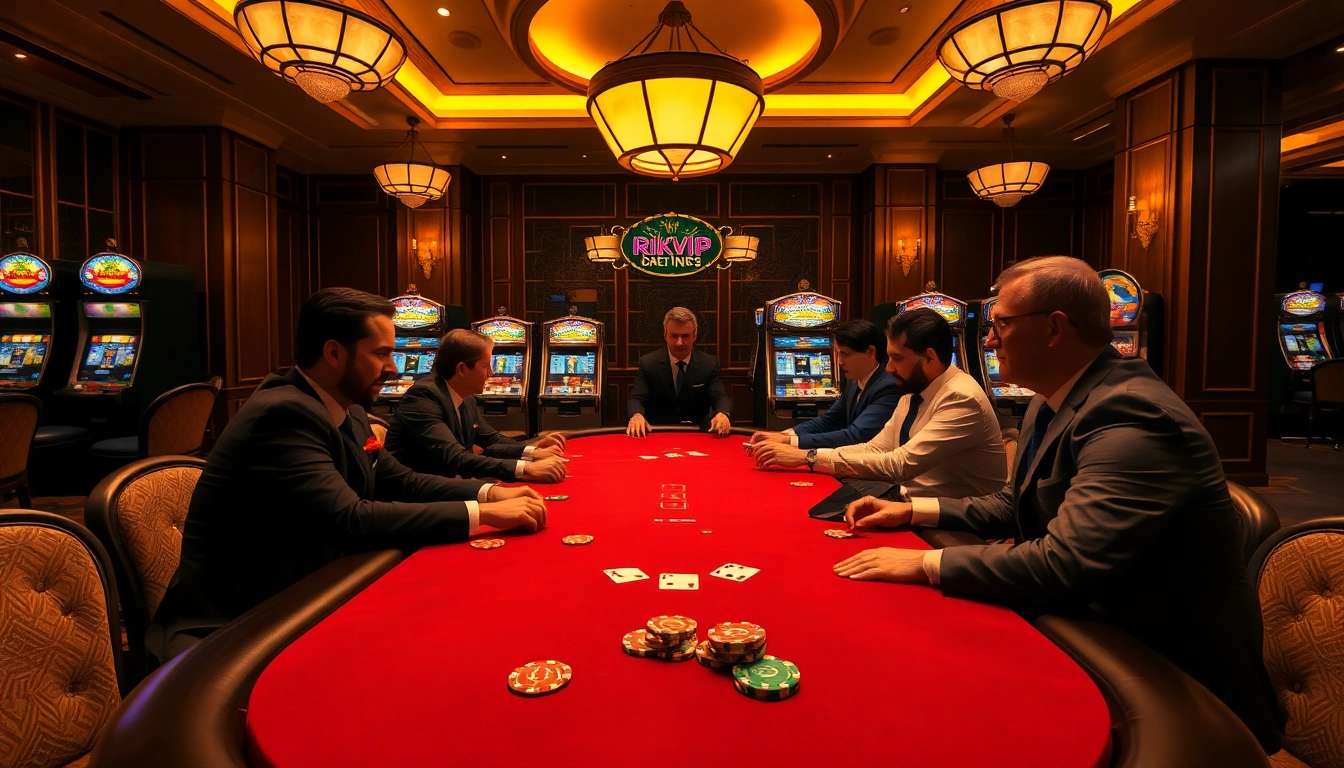 Experience the thrill of gambling at rikvip’s luxurious poker tables surrounded by excitement.
