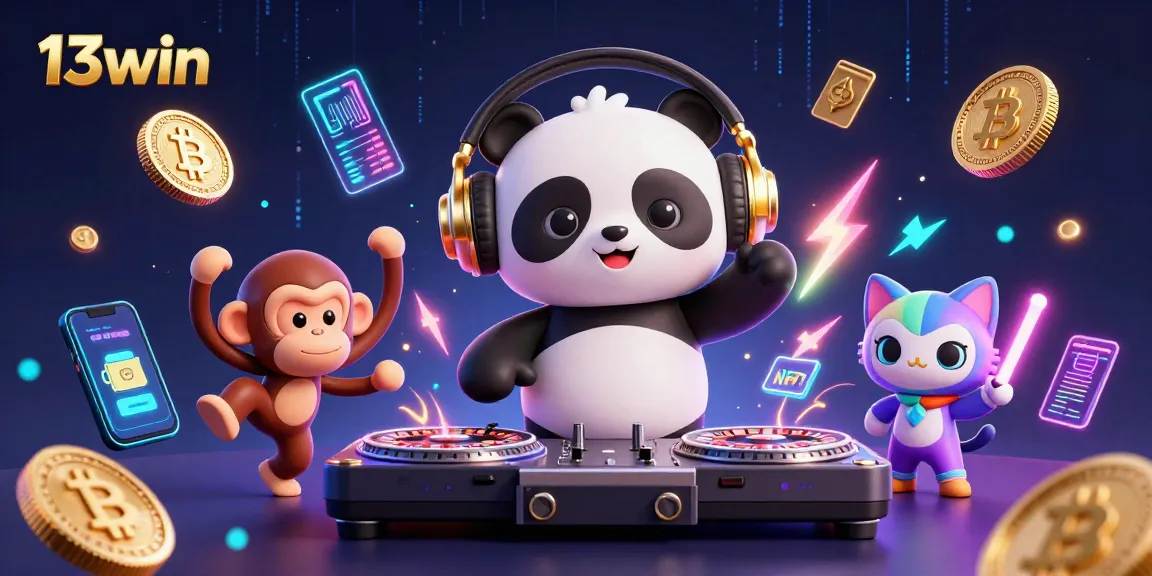 Experience thrilling gaming excitement with 13win in an electrifying casino scene featuring animated characters.