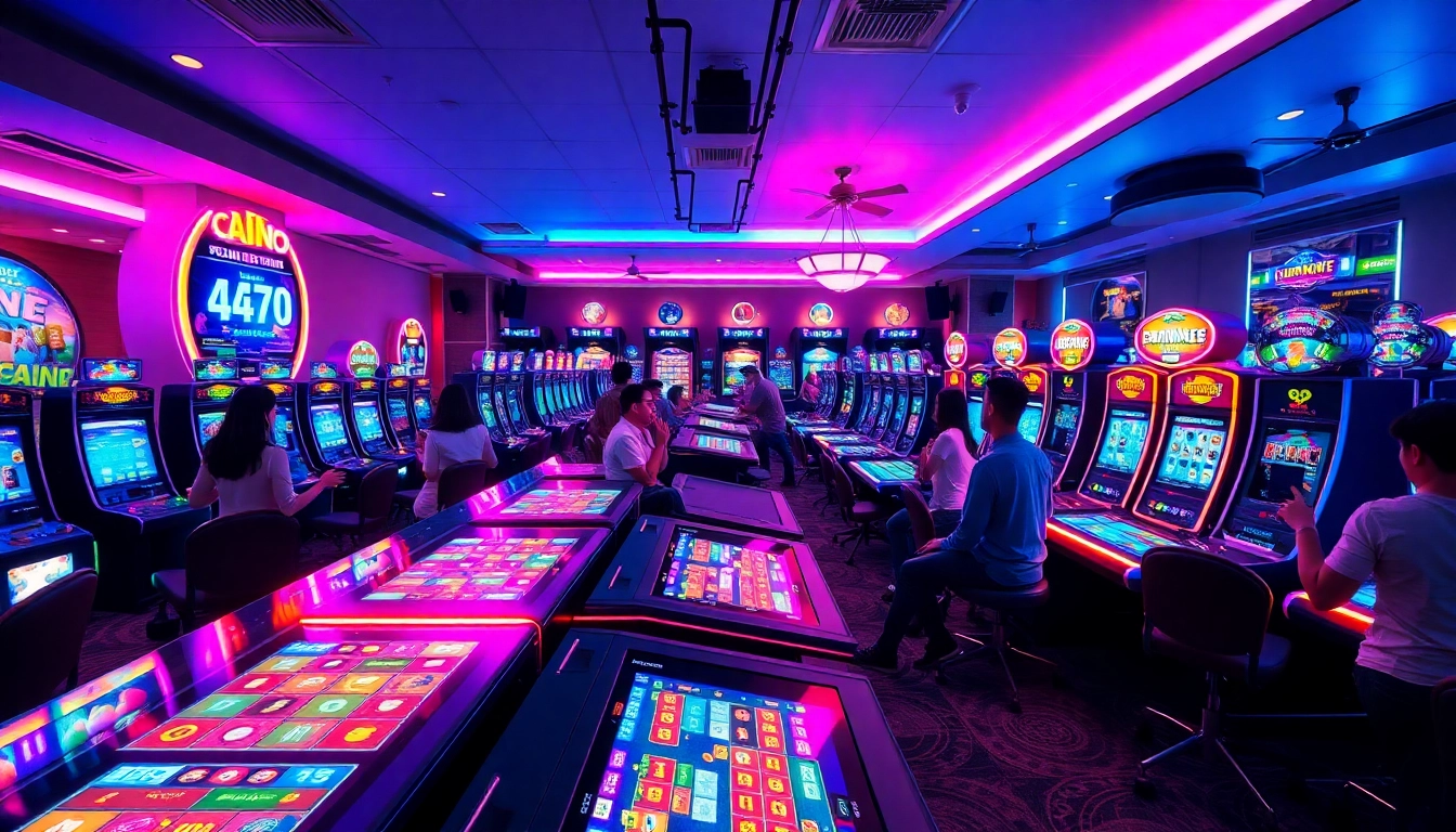 Online casino experience at https://566.beauty/ with vibrant gaming stations and enthusiastic players.