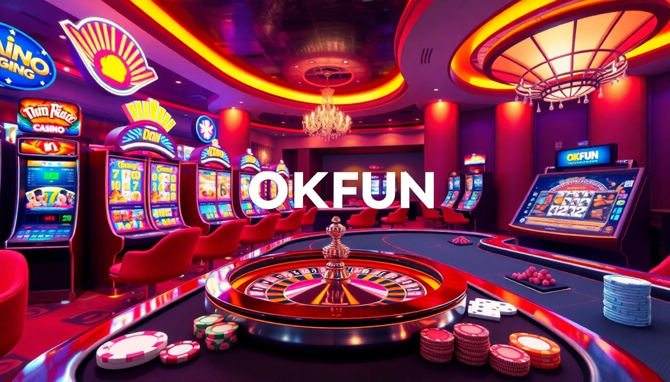 Experience the thrill of OKFUN casino gaming with vibrant slots, poker, and roulette.
