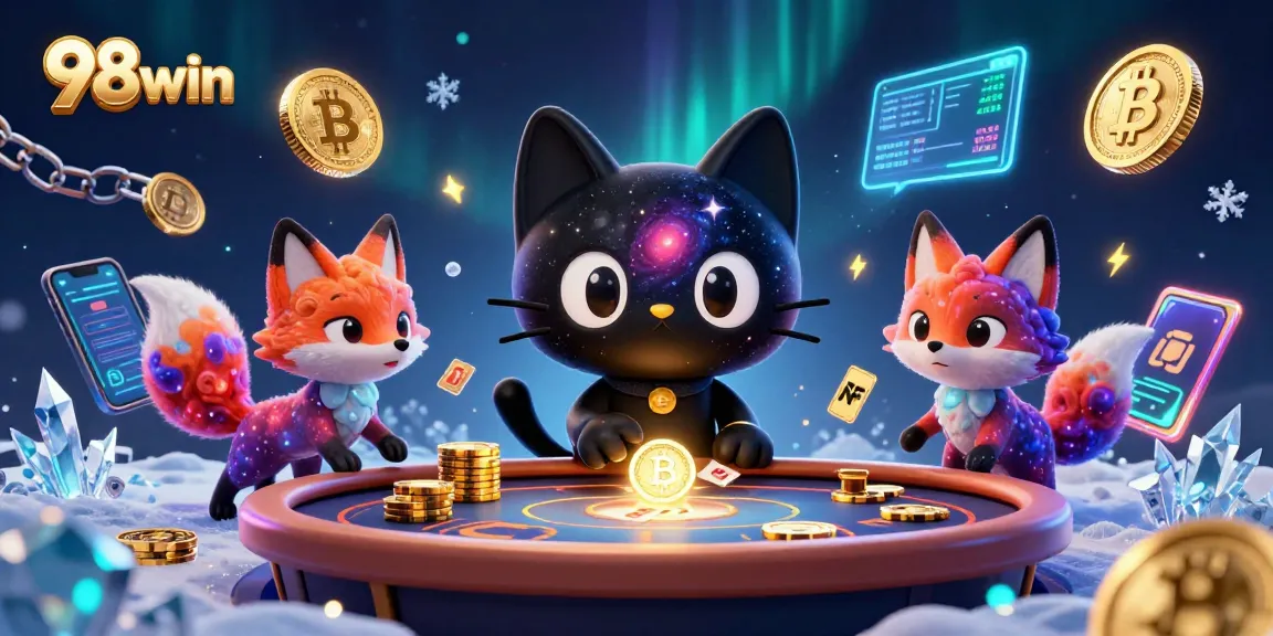 Engage in exciting gameplay with 98win, a cosmic casino experience featuring dynamic characters and vibrant digital elements.