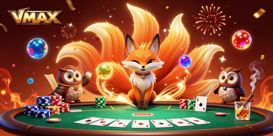 Experience VMAX excitement with vibrant casino-themed elements in this dynamic RPG illustration.