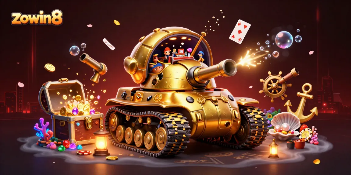 Engage with the thrilling experience of zowin8's casino-themed vivid illustration featuring a golden beetle tank.