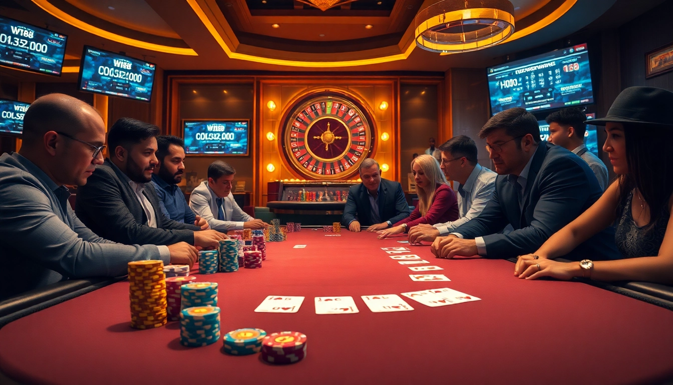Playing high-stakes poker at https://w188.today/ with vibrant colors and captivating excitement.