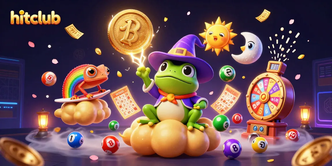 Experience the excitement at hitclub with a colorful storm of coins and vibrant gaming elements.