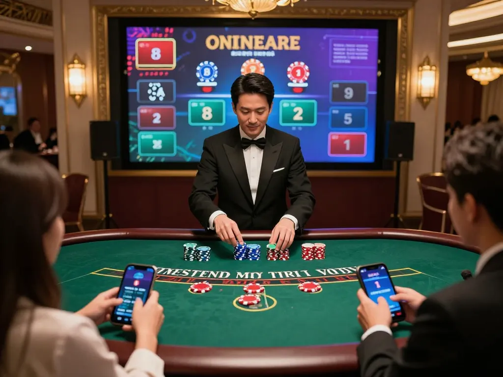 Players engaging with ALO8 live dealer blackjack game, showcasing interactive betting screens.
