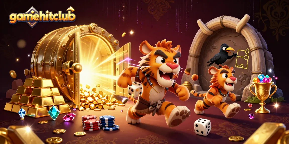 Experience excitement at gamehitclub with 3D cartoon characters in a vibrant casino setting.
